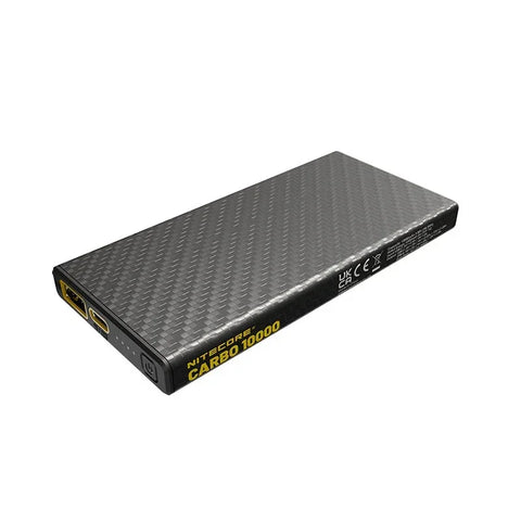 Nitecore CARBO 10000 Power Bank - Portabelt batteri - 10000mAh, 2xUSB Typ A/C, QC 3.0 / PD 20W, 5V, 3A - Kolfiber - Action King
