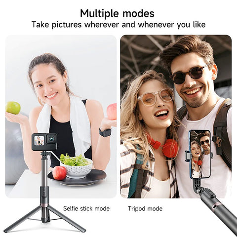 Telesin Selfiepinne Tripod - 245-1300mm med Fjärr till GoPro Hero12/11/Mini/10/9/8 Black/MAX & Mobil
