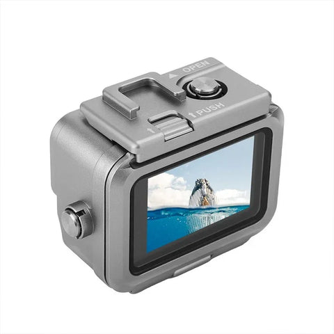 Vattentätt skal Aluminium med tillbehörshållare cold shoe till GoPro Hero12/11/10/9 Black