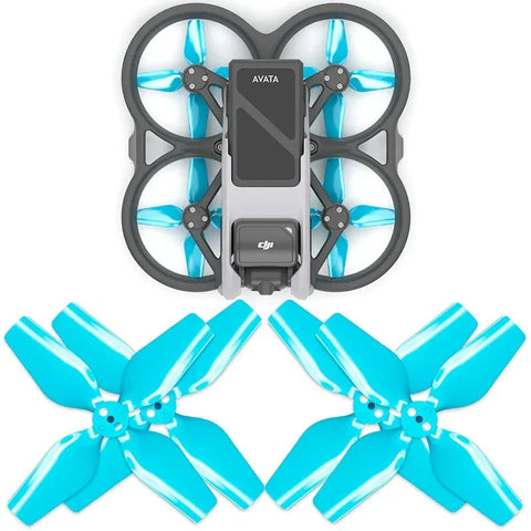 Master Airscrew - DJI Avata 4-Blade Upgrade Propellers - 4-Blad Propeller till DJI Avata - Blå - Kit 4-Pack