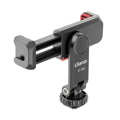 Ulanzi ST-06S Phone Tripod Mount - Fäste / Hållare Mobiltelefon Med Dubbla Tillbehörshållare till 1/4" Skruv