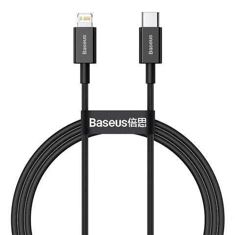Baseus Superior Series USB-C - Lightning Kabel, PD, 20W, 1m - Svart - Action King