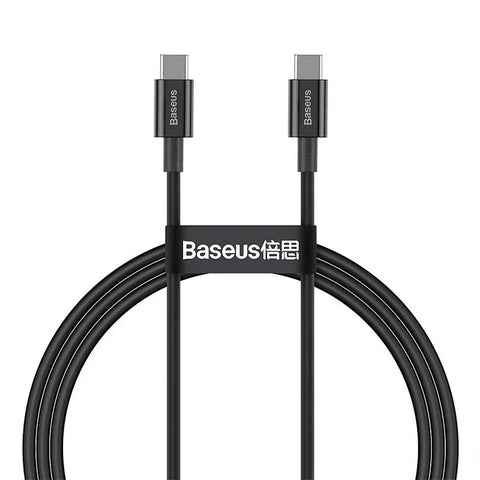 Baseus Superior Series USB-C kabel PD 2.0 / QC3.0, 100W, 20v/5A, 1m - Svart - Action King