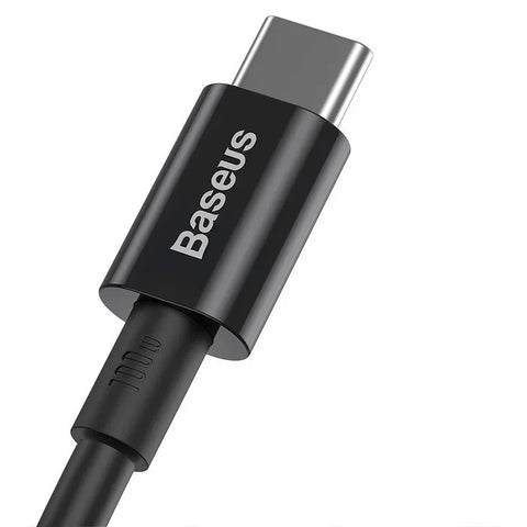 Baseus Superior Series USB-C kabel PD 2.0 / QC3.0, 100W, 20v/5A, 1m - Svart - Action King