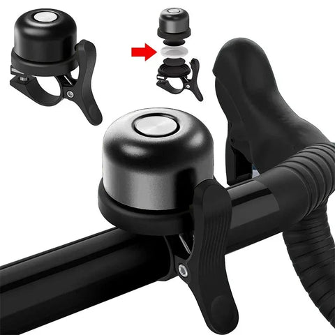 Ringklocka till Cykel med hållare för Apple AirTag - Svart - Action King