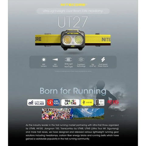 Nitecore UT27 Pannlampa Dual Beam Elite - 800lm