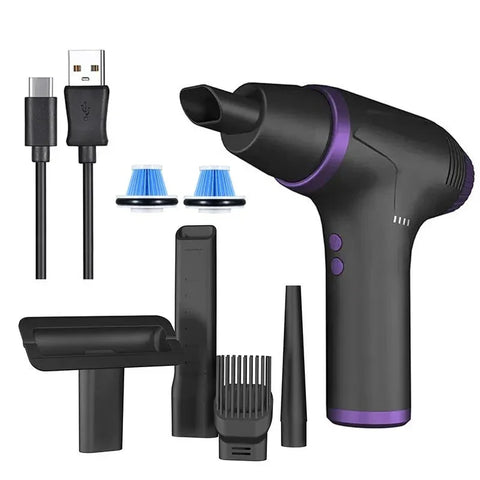 Dammsugare / Dammblåsare / kompressor 2 i 1 sladdlös, 7500mAh laddbart batteri - Kit