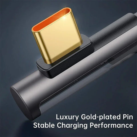 Mcdodo USB-C kabel Prism CA-3401, PD 2.0 / QC4.0, 100W, 20v/5A, Vinkel 90°, 1.8m - Svart - Action King