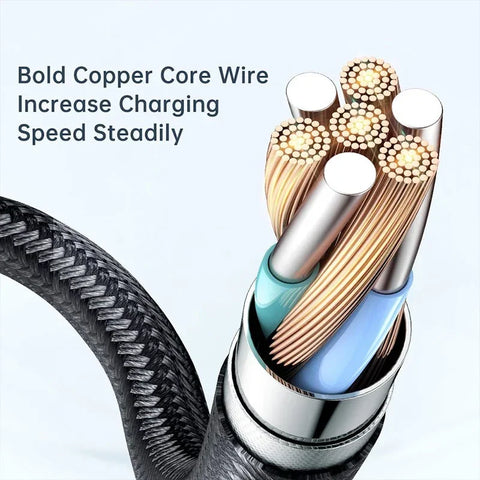 Mcdodo USB-C kabel Prism CA-3401, PD 2.0 / QC4.0, 100W, 20v/5A, Vinkel 90°, 1.8m - Svart - Action King
