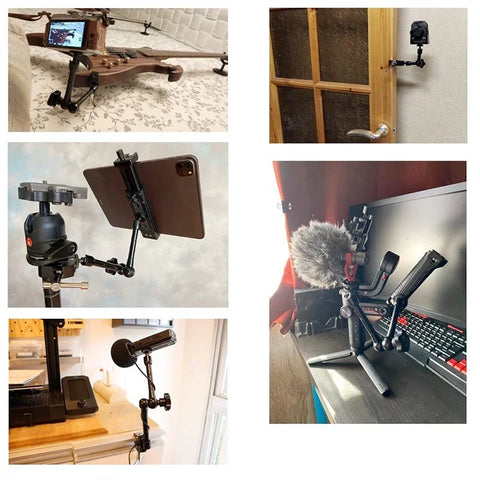 Magic Arm Dubbel 360° Kulled + Klämma - 11" - Aluminium - Kit