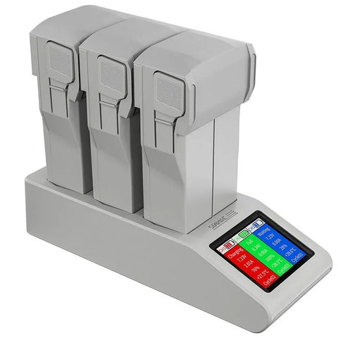 Snabbladdare för 3st batterier till DJI Mini 4 Pro / Mini 3 Pro / Mini 3 med färgskärm - Batteriladdare / Laddstation Hub