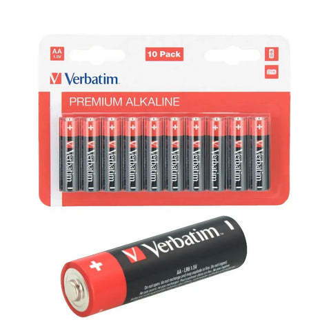 Verbatim Premium Alkaline AA - LR6 Batteri, 1.5v - 10-Pack