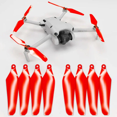 Master Airscrew - DJI Mini 4 Pro / 3 Pro Super Stealth Upgrade - Propeller - Röd - Kit 4-Pack