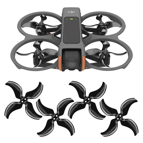 Master Airscrew - DJI Avata 2 Upgrade Propellers - 4-Blad Propeller till DJI Avata 2 - Svart - Kit 4-Pack - Action King
