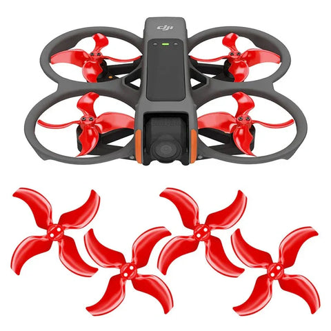 Master Airscrew DJI Avata 2 Upgrade Propellers - 4-Blad Propeller till DJI Avata 2 - Röd - Kit 4-Pack - Action King