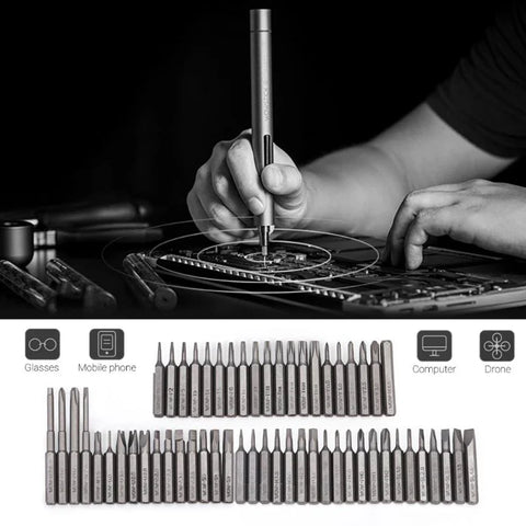 Wowstick 1F+ Elektrisk skruvmejsel - 69 i 1 - Kit - Rymdgrå - Action King