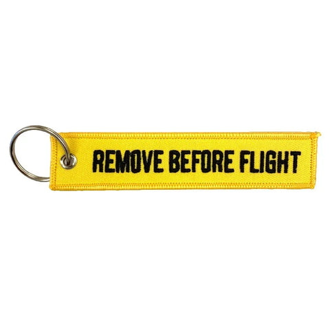 Nyckelband - REMOVE BEFORE FLIGHT - Gul/Svart - Action King