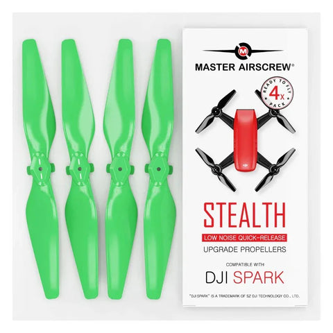 Master Airscrew - DJI Spark Stealth Upgrade Propellers - Grön - Kit 4-Pack