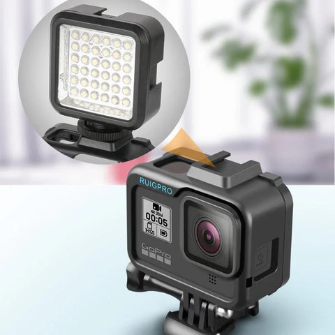 Skyddsram med tillbehörshållare cold shoe till GoPro Hero8 Black