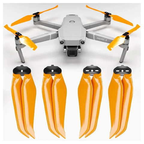 Master Airscrew - DJI Mavic 2 Stealth Upgrade Propellers - Propeller till DJI Mavic 2 Pro / Zoom - Orange - Kit 4-Pack