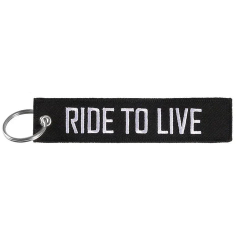 Nyckelband - RIDE TO LIVE / LIVE TO RIDE - Svart/Vit - Action King