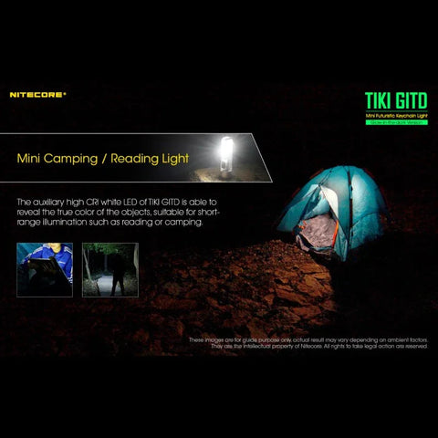 Nitecore TIKI GITD Nyckelringslampa USB-C - 300lm - Action King