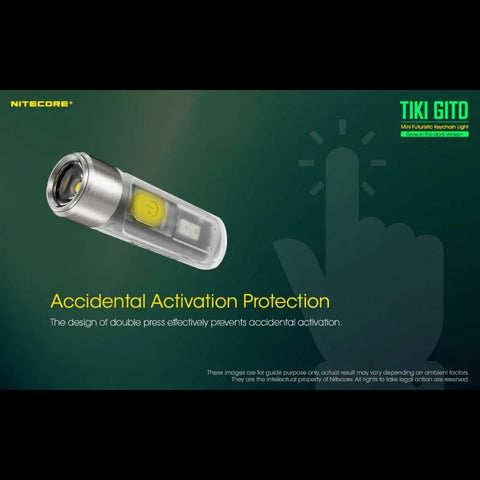 Nitecore TIKI GITD Nyckelringslampa USB-C - 300lm - Action King
