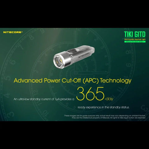 Nitecore TIKI GITD Nyckelringslampa USB-C - 300lm - Action King