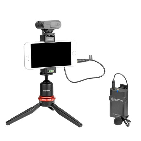 Boya BY-WM4 Pro-K1 Dual Channel Trådlös Mikrofon till Mobil / Kamera / PC - Kit - Action King