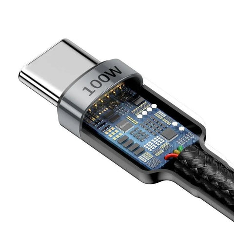 Baseus Cafule USB-C kabel PD 2.0 / QC3.0, 100W, 20v/5A, 2m - Svart