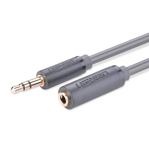 Ugreen AV124 Kabel Förlängning Ljud AUX 3.5mm TRS Ha-Ho - 1m - Grå