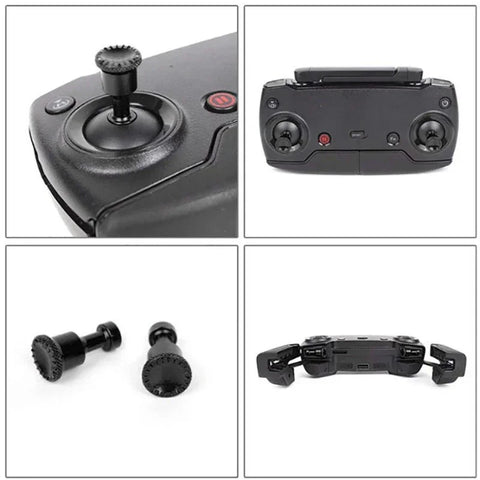 Stick / Spak till DJI Mavic Air / Mini / SE / Mavic 2 Pro/Zoom fjärrkontroll - 2-pack Aluminium - Svart