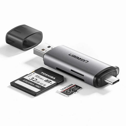 Ugreen USB-C / USB-A Card Reader - Minneskortläsare med dubbla USB-anslutningar - 5Gbps - Action King