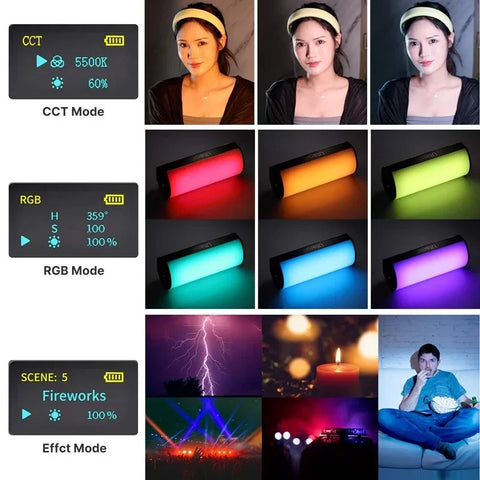Ulanzi i-Light Belysning LED för foto / video - RGB - 2000mAh internt batteri - Magnet - 200lm - Action King