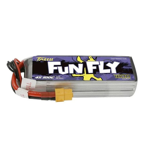 Tattu Funfly Series 1800mAh 14.8V 100C 4S 1P LiPo Batteripack med XT60