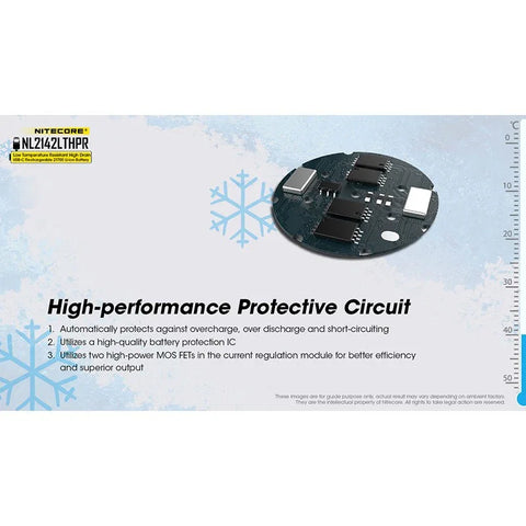 Nitecore NL2142LTHPR Li-ion 21700 Batteri Low Temp - 4200mAh, 3,6V, Max 15A, USB-C Laddning