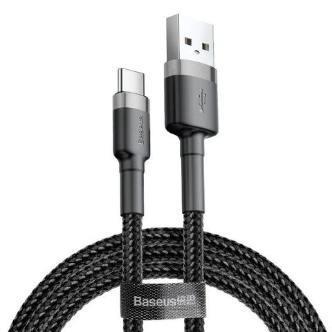 Baseus Cafule USB-A - USB-C kabel, 3A, 0.5m - Svart - Action King