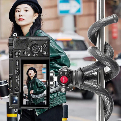 Ulanzi FT-01 Tripod flexibelt 360 grader kulledshuvud 1/4" skruv / Mobilhållare / Tillbehörssko - Bläckfisk