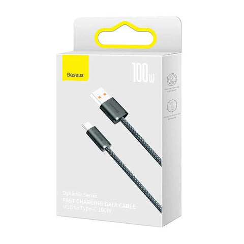 Baseus Dynamic Fast Charging USB-A - USB-C kabel, 100W, 20v/5A, 1m - Svart - Action King