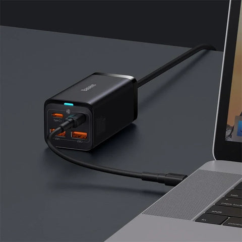 Baseus GaN3 Pro Desktop Fast Charger - Väggladdare - Snabbladdare QC4+ / PD 100W - 100-240V till USB - 4xUSB Typ A/C - Action King