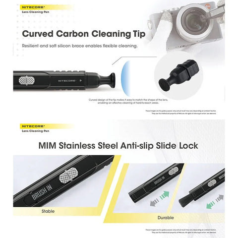 Nitecore NC-CK020 Lens Cleaning Pen - Dubbelsidig rengöringspenna för filter och teknik