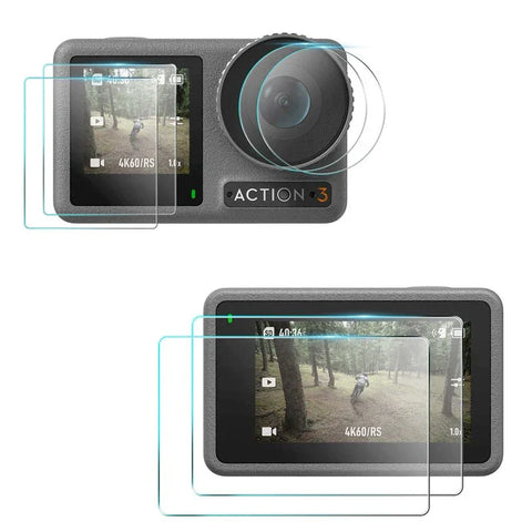 Linsskydd och Skärmskydd till DJI Osmo Action 3 - 2-Pack - Kit - Action King