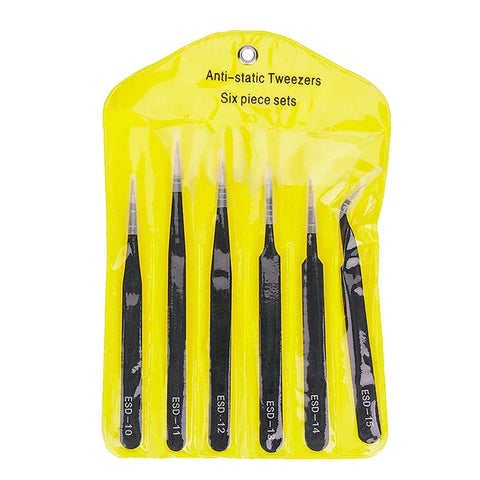 Pincetter ESD Antistatiska Precision 6 x Micro - Kit - Action King