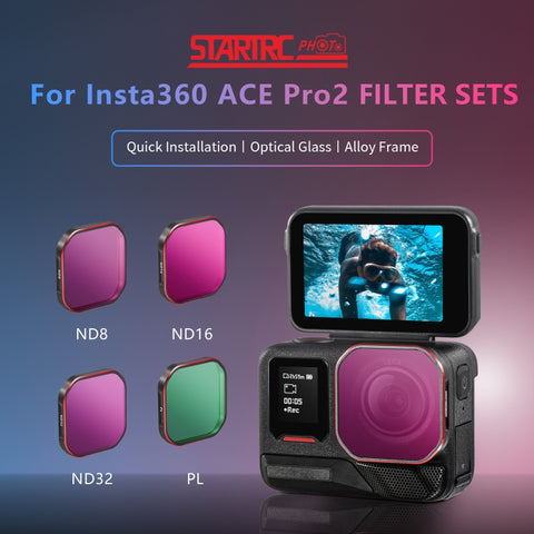 For Insta360 Ace Pro 2 STARTRC 4 in 1 PL ND8 ND16 ND32 Camera Lens Filter - Action King