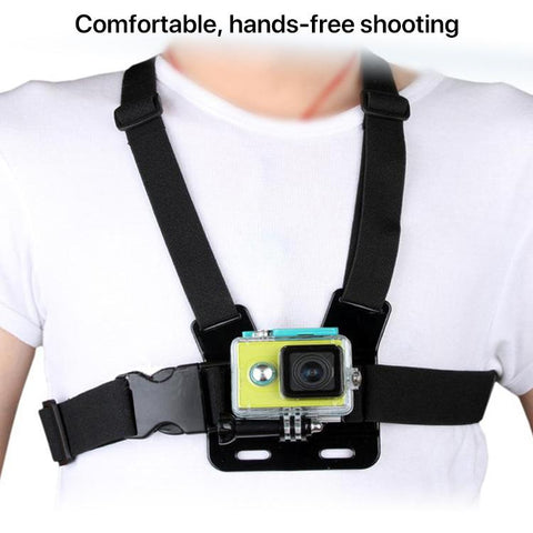 Bröstsele till GoPro, Insta360 & DJI – Stabilt handsfree-fäste för actionkameror