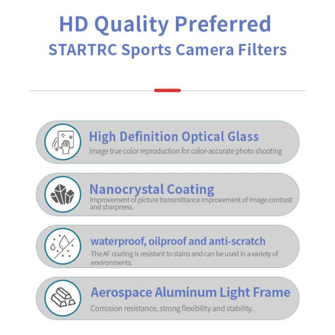 For DJI Mavic 4 Pro STARTRC 4 in 1 CPL ND8 ND32 ND64 Lens Filter Kit - Action King