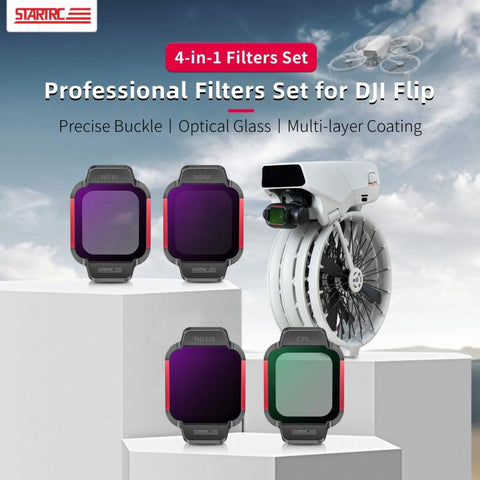 For DJI Flip STARTRC 4 in 1 ND16 ND64 ND128 CPL Lens Filter - Action King