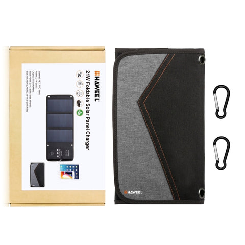 HAWEEL 21W Vikbar Solpanel med Snabbladdning