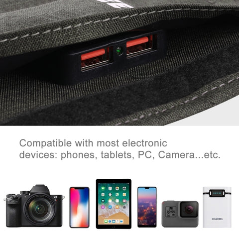 HAWEEL 28W Vikbar Solpanel med Snabbladdning