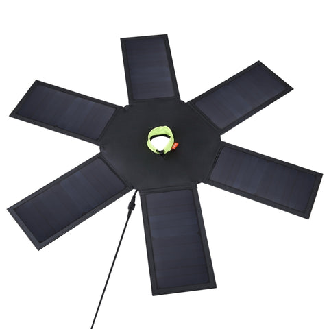 HAWEEL 42W Vikbar Solpanel med Dual USB